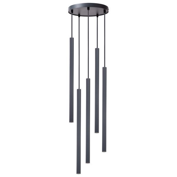 Lampa wisząca Sigma 41462 Sopel 5 zwis koło grafit
