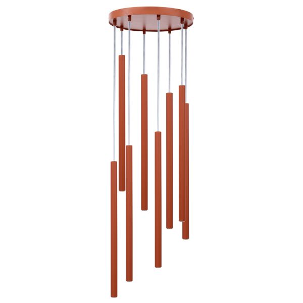Lampa wisząca Sigma 41463 Sopel 8 zwis koło ceglany
