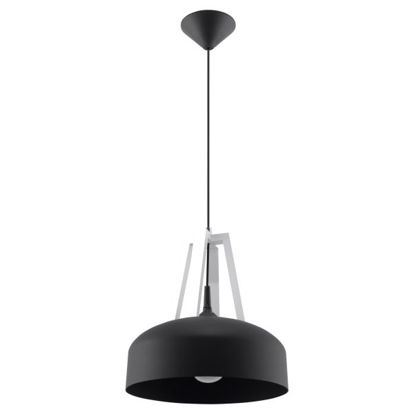 Lampa wisząca Sollux SL.0389 Casco black/white