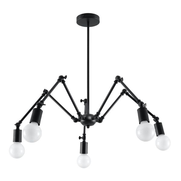 Żyrandol Sollux SL.0612 Stark 5 black