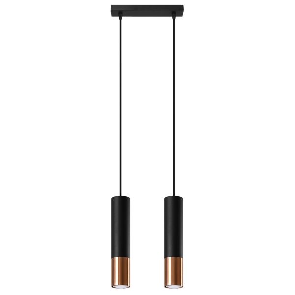 Lampa wisząca Sollux SL.0947 Loopez 2 black/copper