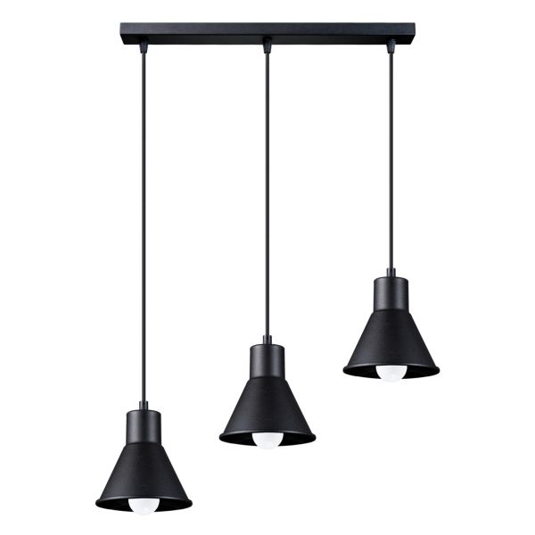 Lampa wisząca Sollux SL.0986 Taleja 3 black [E27]