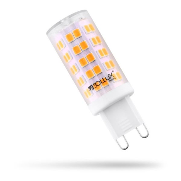 Żarówka ledowa Sollux SL.1364 moc 3W z gwintem G9, temperatura barwowa — 3000K