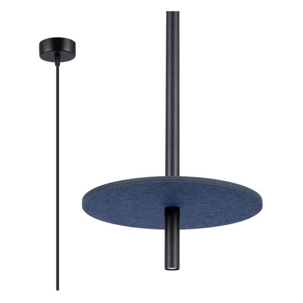 Підвісний світильник Sollux SL.1881 Feltro 1 Czarna/granatowa