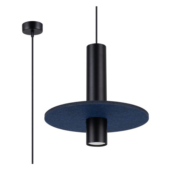 Підвісний світильник Sollux SL.1884 Pelta 1 Czarna/granatowa