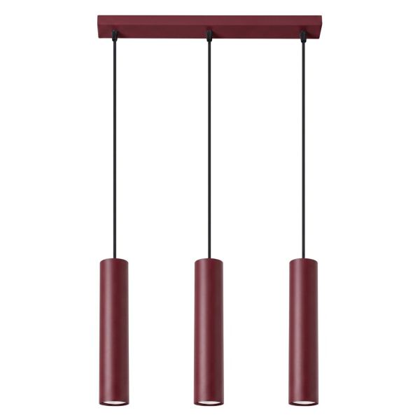 Lampa wisząca Sollux SL.2082 Lagos 3L burgund