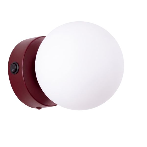 Kinkiet Sollux SL.2249 Yoli 1 burgund z włącznikiem