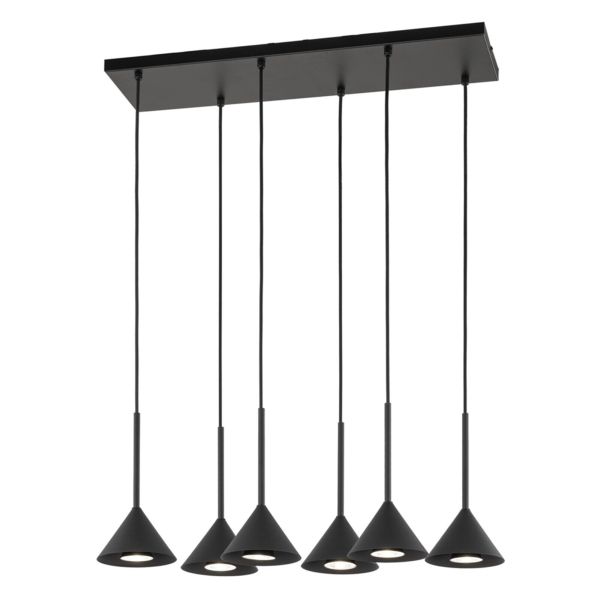 Lampa wisząca TK Lighting 10306 Cono Black Mini 6