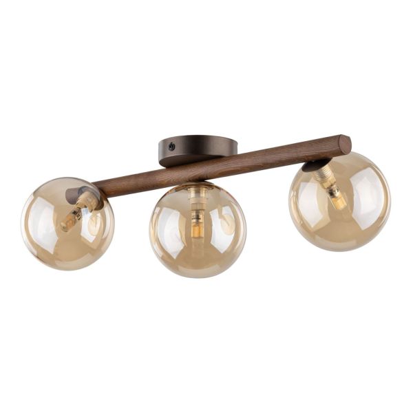Żyrandol TK Lighting 11093 Estera Wood Orzech Bursztyn