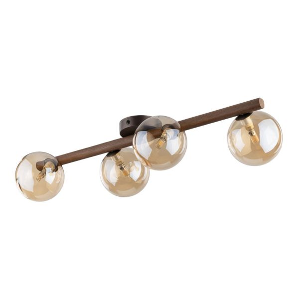 Żyrandol TK Lighting 11094 Estera Wood Orzech Bursztyn