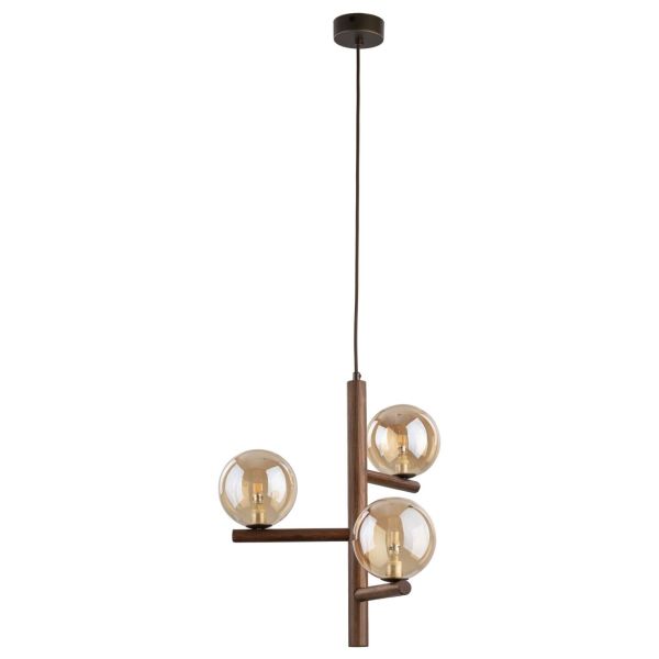 Lampa wisząca TK Lighting 11095 Estera Wood Orzech Bursztyn