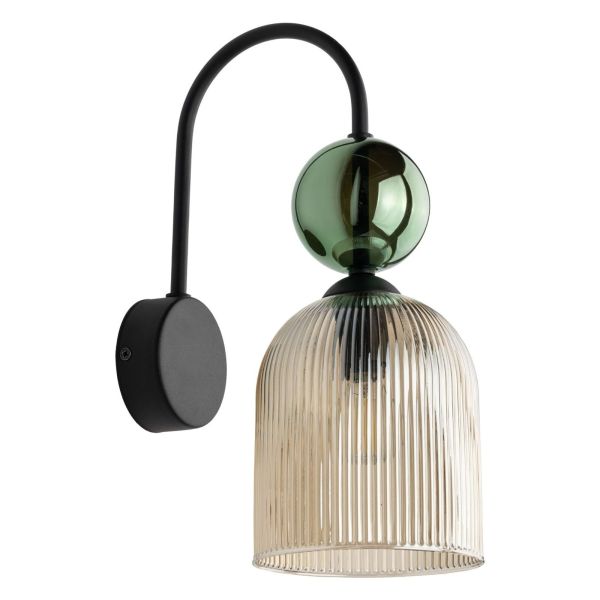 Kinkiet TK Lighting 11143 Sophia Green Cognac