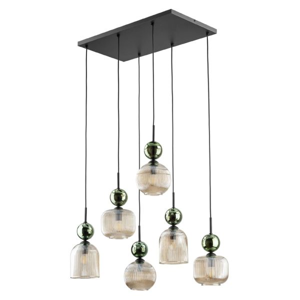 Lampa wisząca TK Lighting 11150 Sophia Green Cognac