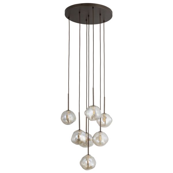 Підвісний світильник TK Lighting 11328 Lava Brown Lampa Wisząca 7xG9