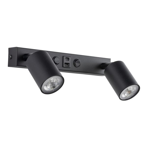 Spot TK Lighting 11356 Nex Black / USB