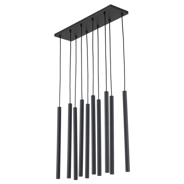 Lampa wisząca TK Lighting 11489 Ferro Black Listwa