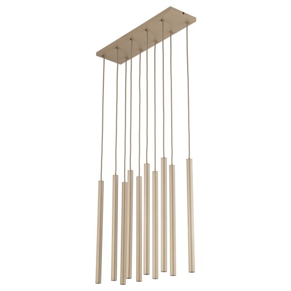 Підвісний світильник TK Lighting 11491 Ferro Sabia Champagne Lampa Wisząca 10xG9 Listwa