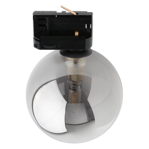 Трековий світильник TK Lighting 11666 Tracer Trójobwodowy Black Graphite Glas