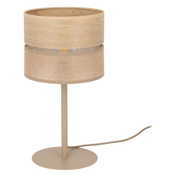 Настільна лампа TK Lighting 16227 Dorma Wood Juta Lampka Nocna 1xE27