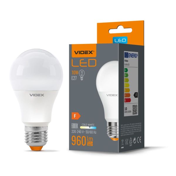 Żarówka ledowa Videx VLE-A60e-10276 moc 10W. Rozmiar — A60 z gwintem E27, temperatura barwowa — 6000К