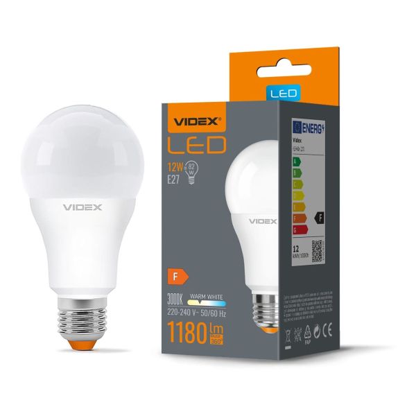 Żarówka ledowa Videx VLE-A60e-12273 moc 12W. Rozmiar — A60 z gwintem E27, temperatura barwowa — 3000К