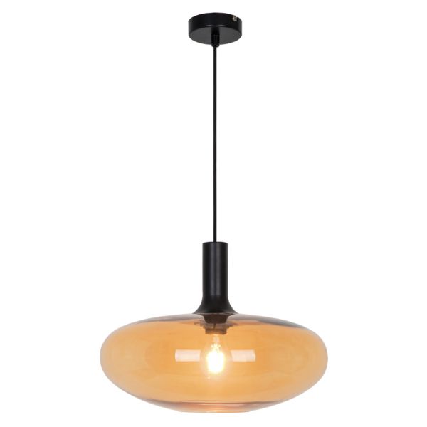 Lampa wisząca Viokef 4278101 Pendant Light Amber D395 Convex