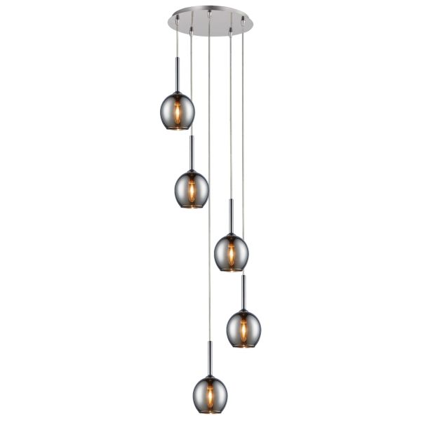 Lampa wisząca Zuma Line MD1629-5B Chrome Monic