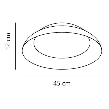 Wymiary produktu Nordlux 2610166001 Nivora 45 | Ceiling light | White, rozmiary